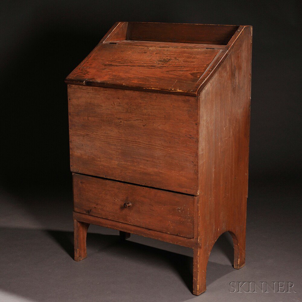 Appraisal: Shaker Wood Box over Drawer Canterbury New York c the