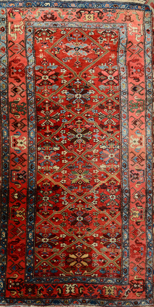 Appraisal: Caucasian Claret-Ground Rug ft in x ft in Estimate -