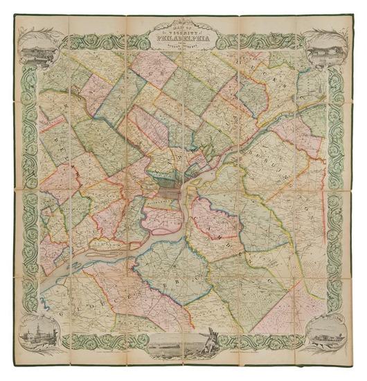 Appraisal: SMITH Robert Pearsall Map of the Vicinity of Philadelphia from