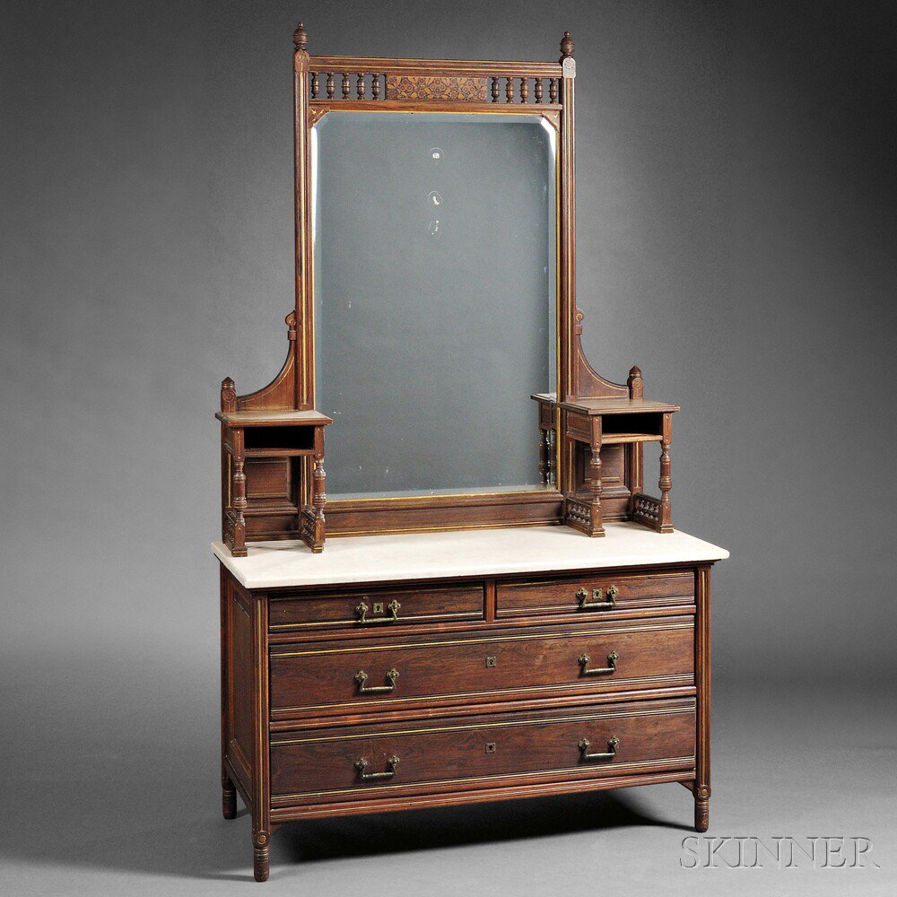 Appraisal: Herter Brothers Aesthetic Movement Rosewood Mirrored Dresser late th century