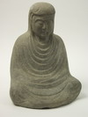 Appraisal: STONE GARDEN BUDDHA - Amida Nyorai rendered in grey granite