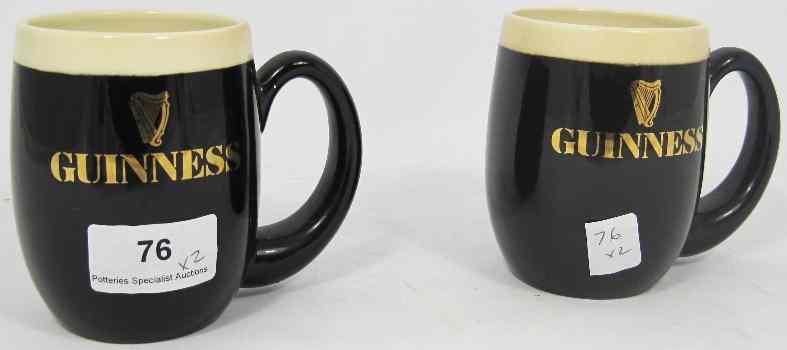 Appraisal: Pair of Carltonware Guinness Mugs