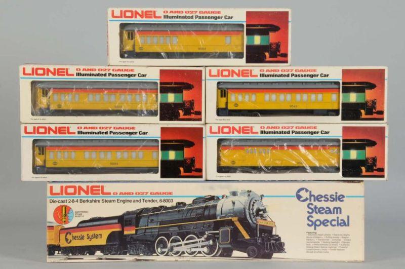 Appraisal: Lionel -Piece MPC Chessie Steam Special in OB Description Modern-era