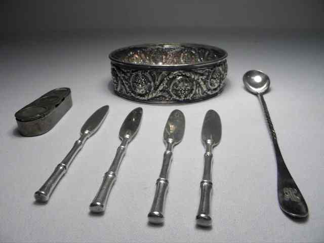 Appraisal: Lot of assorted Tiffany Company silver tone tablewares Includes a