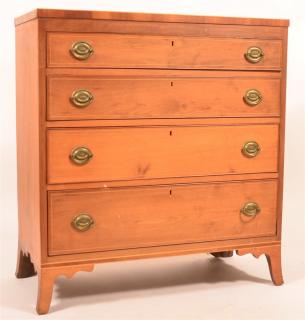 Appraisal: PA Hepplewhite Cherry Chest of Drawers Pennsylvania Hepplewhite Cherry Line