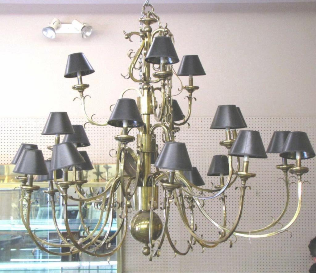 Appraisal: A large ballroom-size brass chandelier custom manufactured by Hart Associates