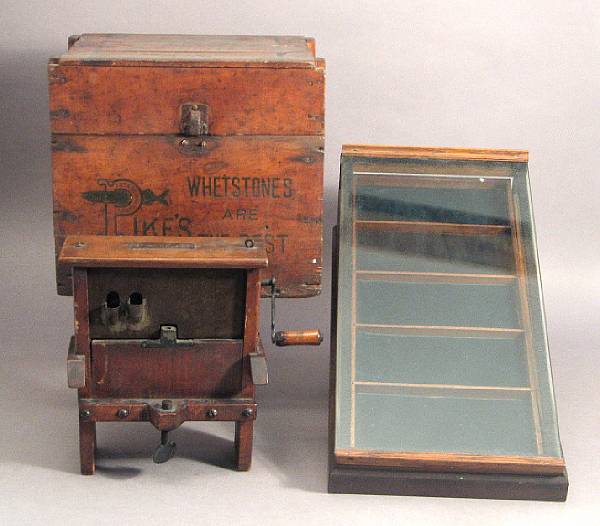 Appraisal: Wooden Display cases Early th Century display cases and other