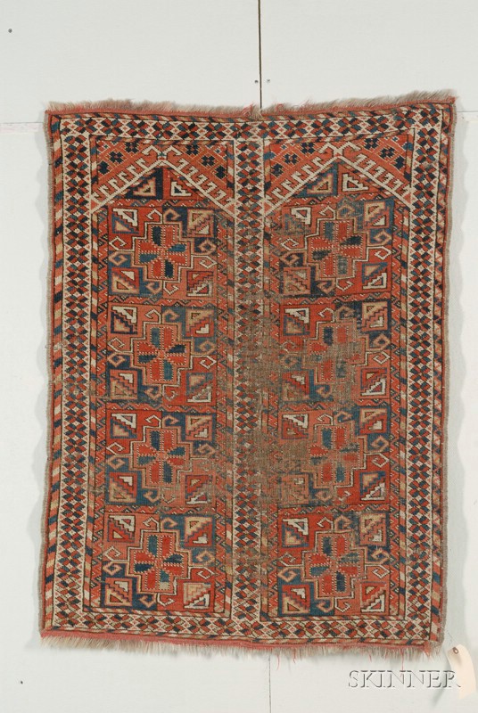 Appraisal: Ersari Prayer Rug West Turkestan second half th century areas