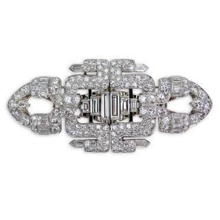 Appraisal: Art Deco Approx Carat Round Brilliant and Baguette Cut Diamond