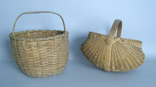 Appraisal: Two splint baskets th c h and h