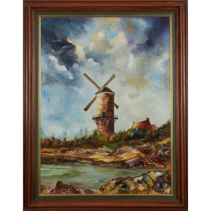 Appraisal: Joel Vidard French Le Moulin oil on canvas signed lower