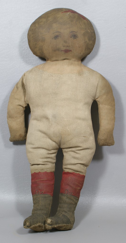 Appraisal: Mills Art Fabric Printed Cotton Doll tear to right arm