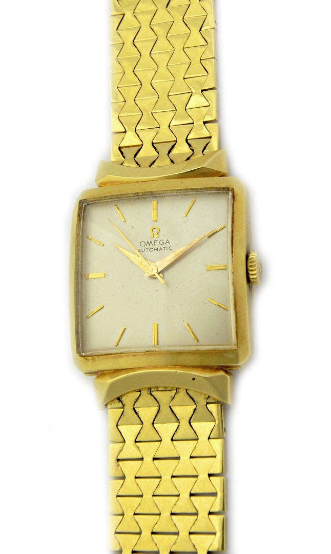 Appraisal: A gentleman's gold Omega Automatic bracelet wristwatch the jewelled lever