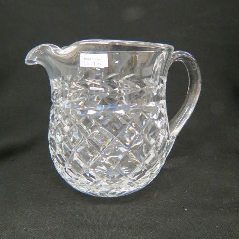 Appraisal: Waterford Cut Crystal Juice Pitcher tall diamond vine decor signed