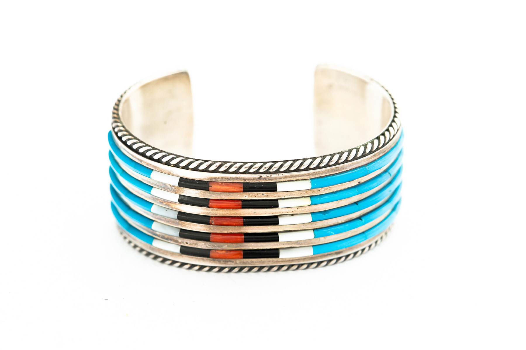 Appraisal: AMERICAN INDIAN CUFF BRACELET BY NELSON GARCIA SANTO DOMINGO PUEBLO