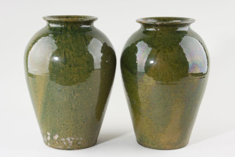 Appraisal: NC Pottery Pair of Vases ca s attributed to Auman