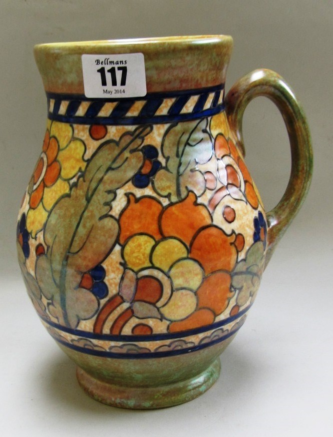 Appraisal: A Crown Ducal jug decorated by Charlotte Rhead in the