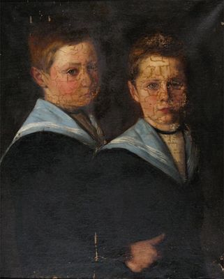 Appraisal: English School th Century Portrait of two boys possibly Prince