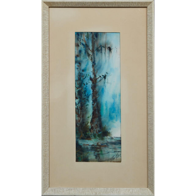 Appraisal: Robert Rucker - Louisiana Louisiana Cypress th c watercolor on