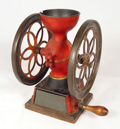 Appraisal: ENTERPRISE COFFEE MILL Some original paint and decoration remains ''