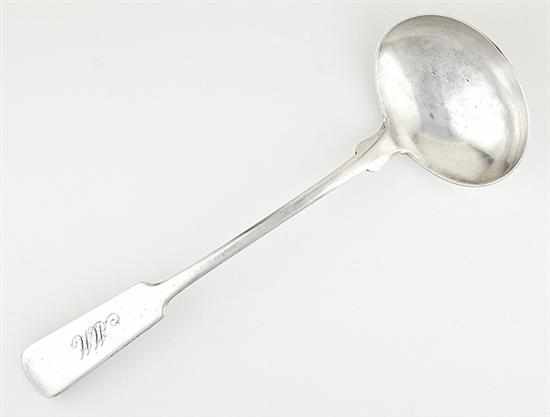 Appraisal: Charleston coin silver ladle Nathaniel Hayden South Carolina wk -