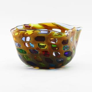 Appraisal: Hans Peter Neidhardt b- Oggetti Art Glass Colorful Formed Bowl