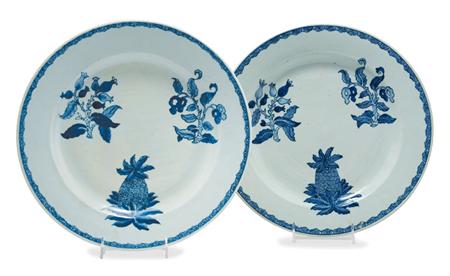 Appraisal: Pair of Chinese Export Blue and White Porcelain Chargers Estimate