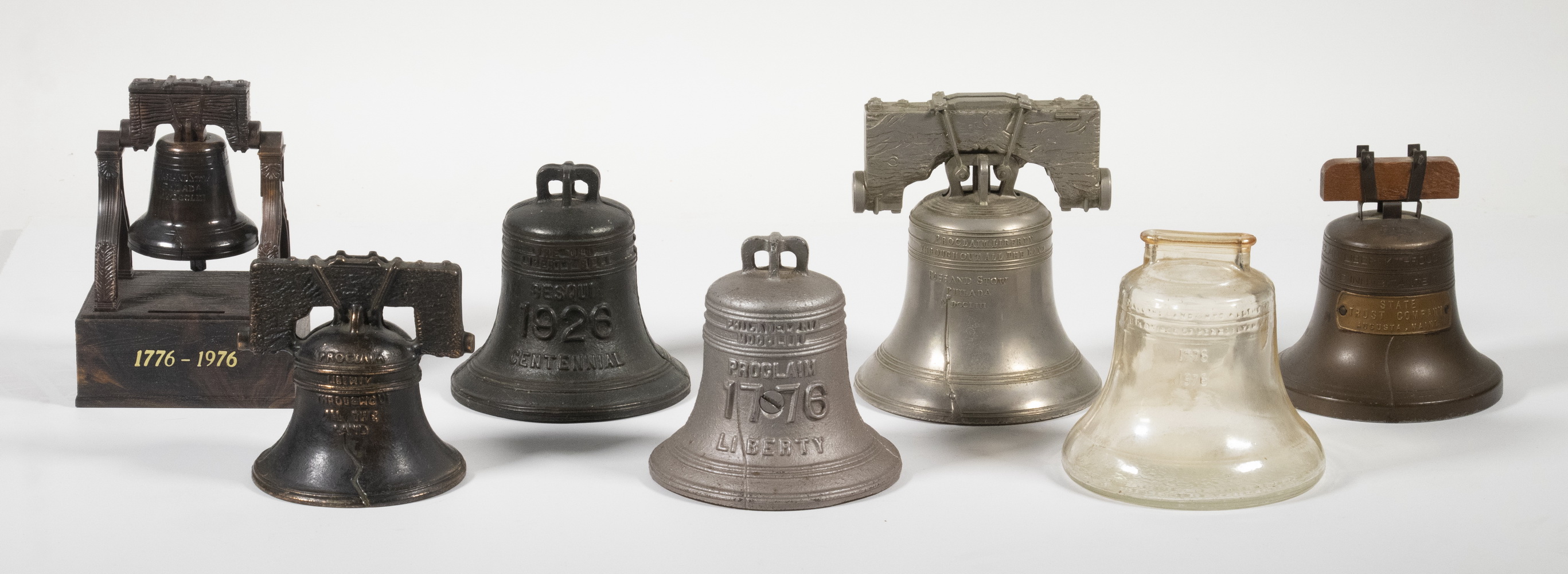 Appraisal: LIBERTY BELL STILL BANKS Collection of incl Sesquicentennial cast iron