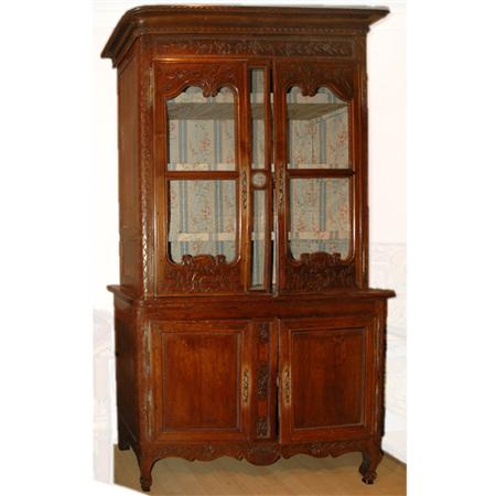 Appraisal: Provincial Louis XVI Walnut Bibliotheque Estimate -