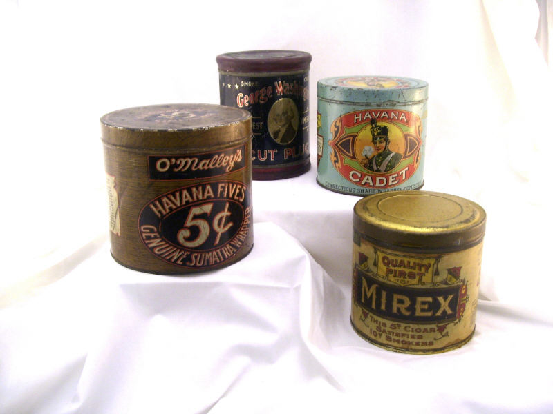 Appraisal: - Cigar Advertising Tins Includes O'Malley's Havana Fives cent cigars