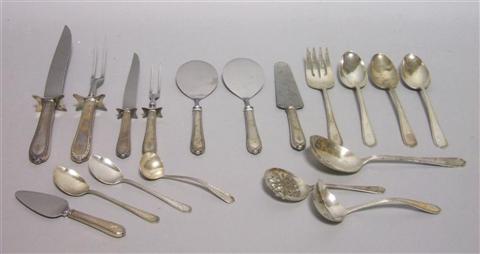 Appraisal: GROUP OF INTERNATIONAL SILVER SERVERS The utensils with a gadrooned