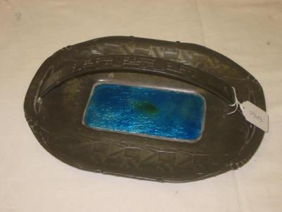 Appraisal: AN ARCHIBALD KNOX PEWTER CAKE TRAY of oval form with