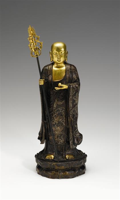 Appraisal: Chinese bronze figure of Buddha early th century Gilt and