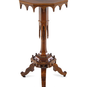 Appraisal: A Charles X Line Inlaid Rosewood Octagonal Occasional Table in