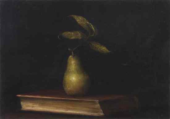 Appraisal: David Kroll American b Pear Book oil on linen x