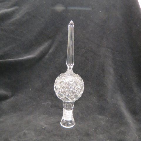 Appraisal: Waterford Cut Crystal Tree Top Ornament with box tall excellent