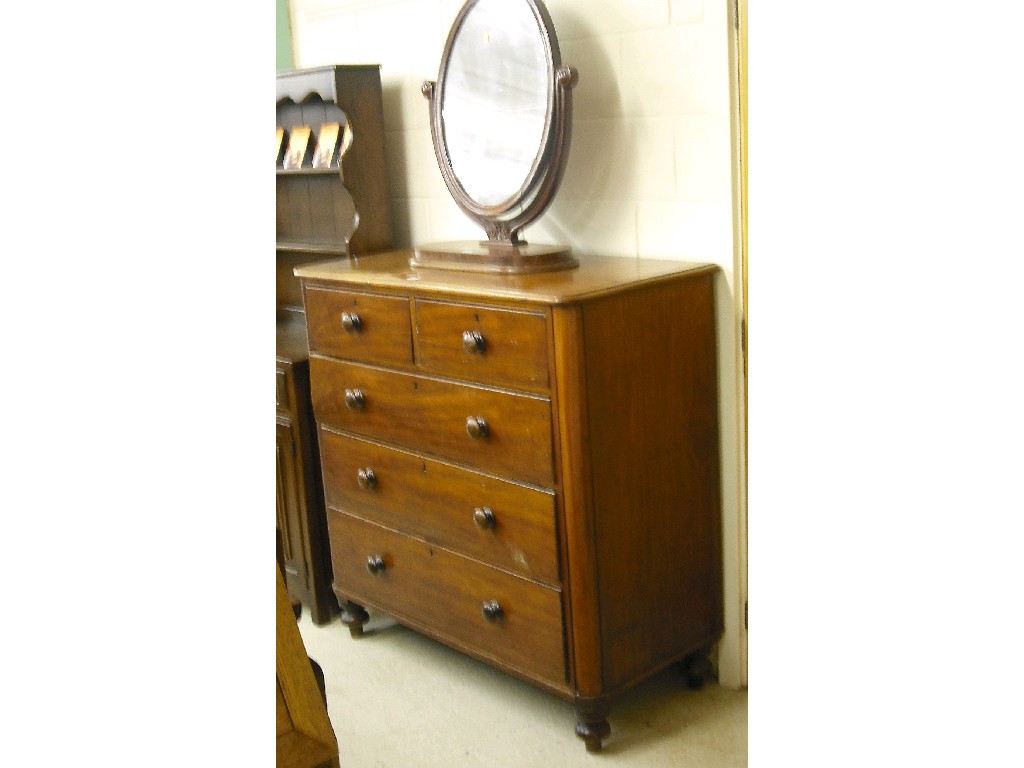 Appraisal: Victorian mahogany chest of two short over three long graduated