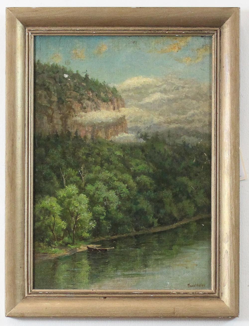 Appraisal: FRANK WALLER New York - oil on board river landscape