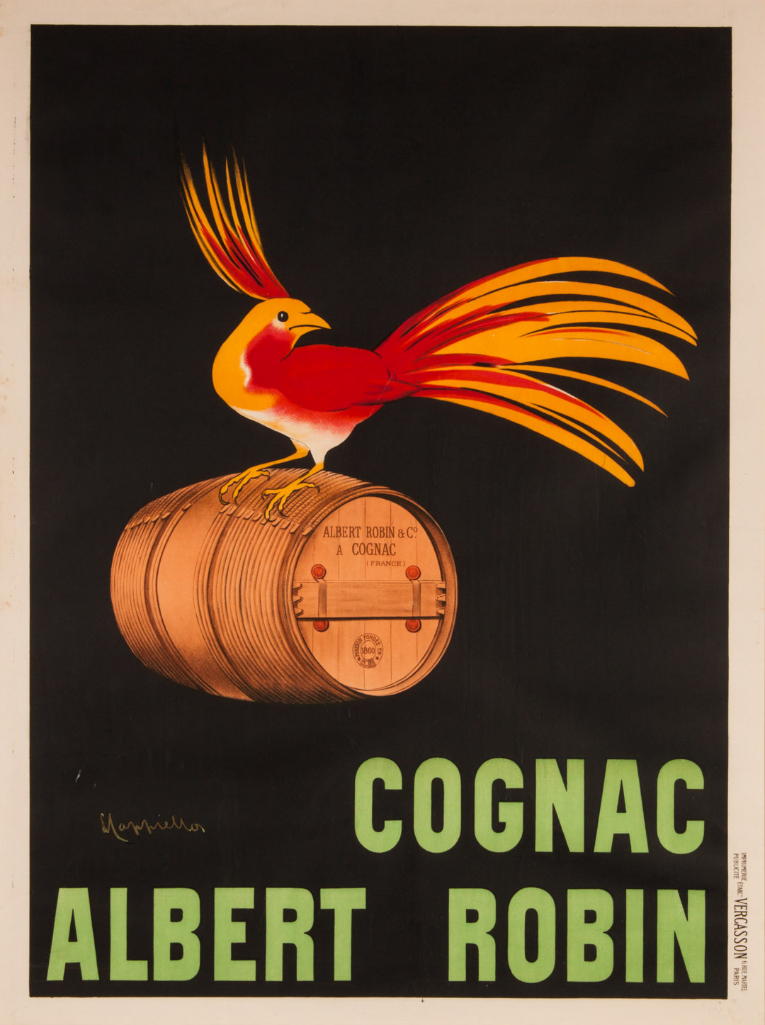 Appraisal: Leonetto Cappiello Cognac Albert Robin litho ad Italian - Color