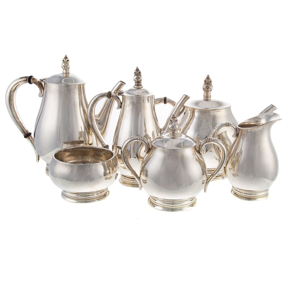 Appraisal: International Sterling Royal Danish Tea Coffee Service comprising six pieces