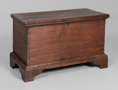 Appraisal: Southern Chippendale Walnut Chest possibly Georgia early th century walnut