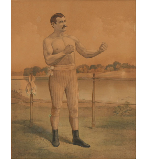 Appraisal: Currier Ives John L Sullivan Champion Pugilist of the World'