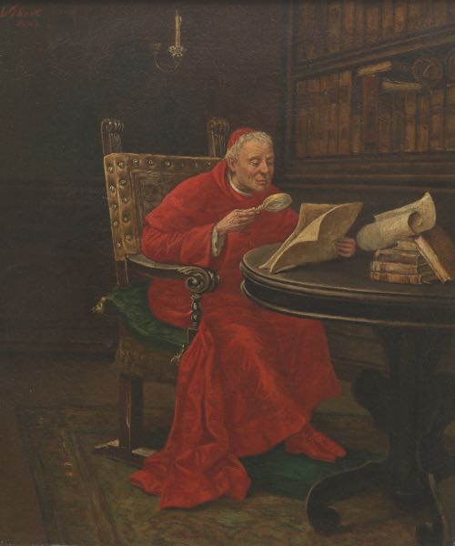 Appraisal: ATTRIBUTED TO JEHAN GEORGES VIBERT FRENCH - x Cardinal reading