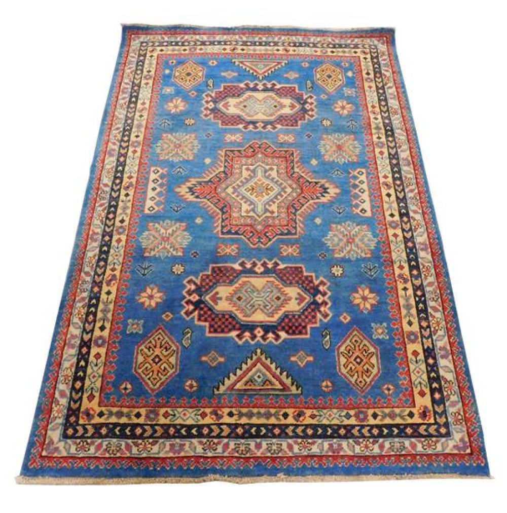 Appraisal: RUG Uzbek Kazak ' x ' hand-knotted wool on cotton