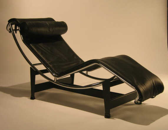 Appraisal: LE CORBUSIER PIERRE JEANNERET CHARLOTTE PERRIAND LC black leather and