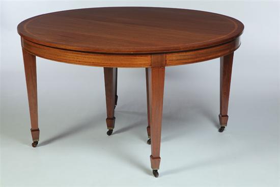 Appraisal: HEPPLEWHITE-STYLE DINING TABLE American or English early th century mahogany