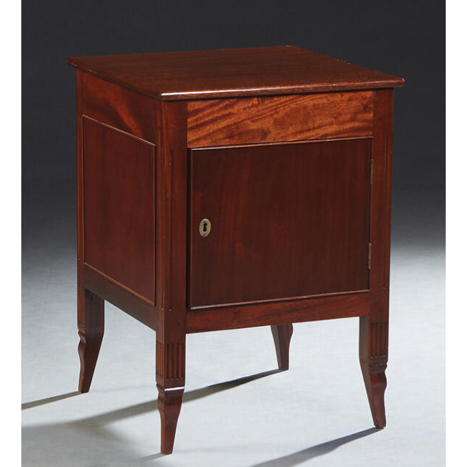 Appraisal: French Louis XV Style Carved Mahogany Nightstand late th c