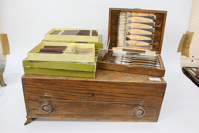 Appraisal: A PART CANTEEN OF CUTLERY TOGETHER WITH FURTHER BOXES CUTLERY