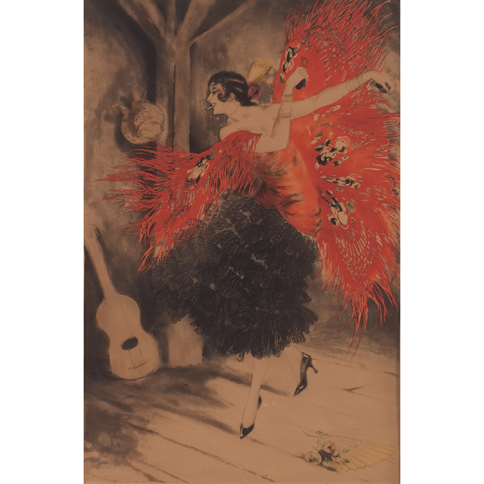 Appraisal: Louis Icart French - ''Dancer '' coloretching '' x ''