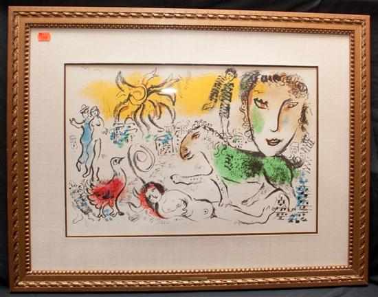 Appraisal: Marc Chagall Russian French th century ''Homecoming '' color lithograph